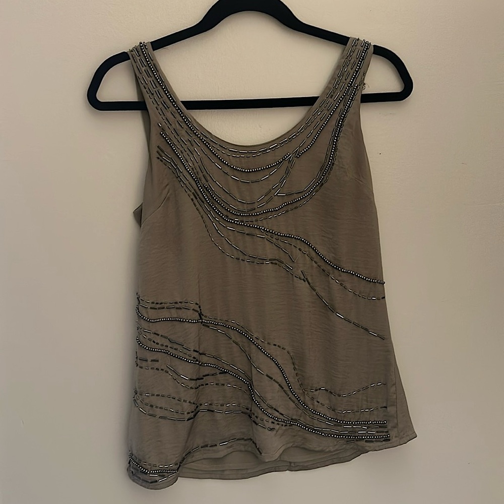 Metallic Beaded SILK blouse!
